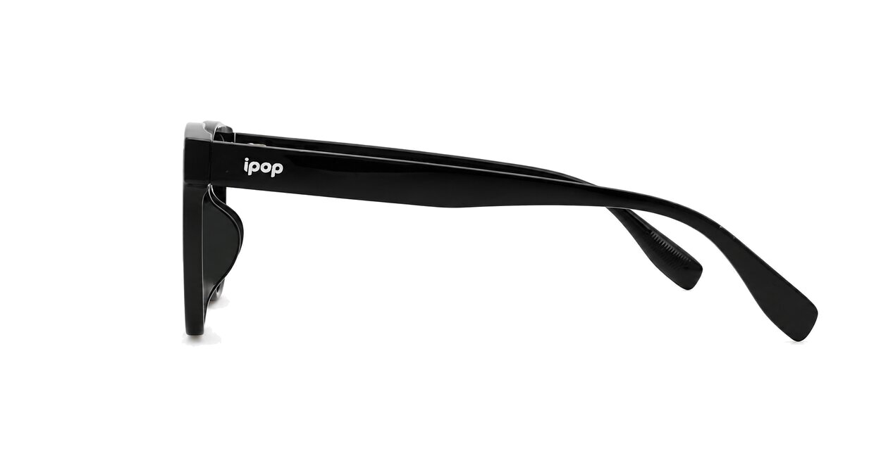 Women's large square sunglasses with silver pips, iPOP NZ
