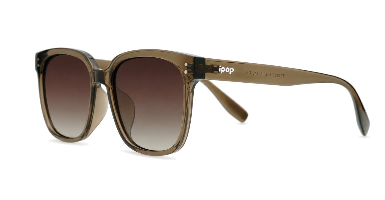 Women's large square sunglasses with silver pips, iPOP NZ