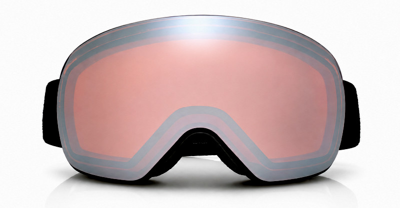 Unisex rose red UV400 snow goggles flat light NZ