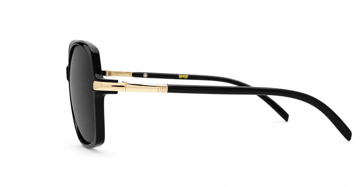 oversized round vintage sunglasses with gold frame detailing and UV400 lenses