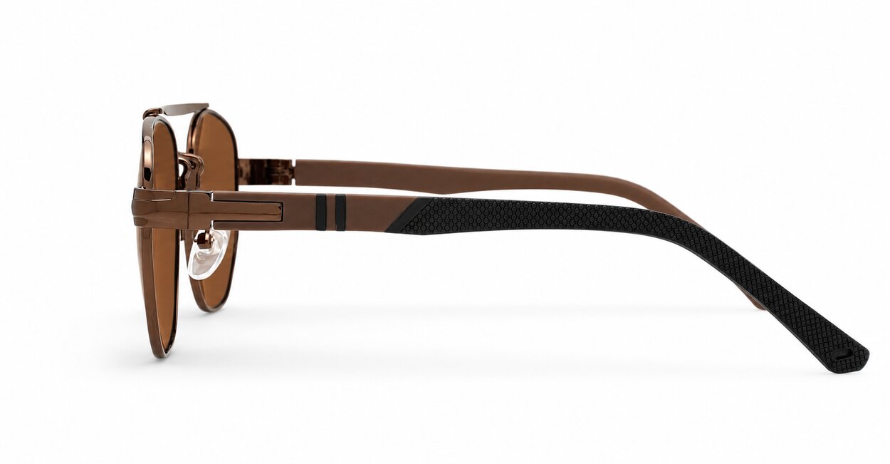 Square vintage aviator sunglasses with top bar and flex hinges, unisex, iPOP NZ