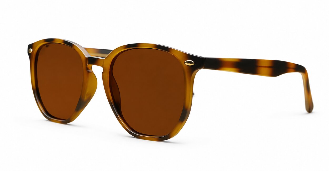 Timoti Tortoise unisex polarised sunglasses classic tortoise frames dark brown lenses