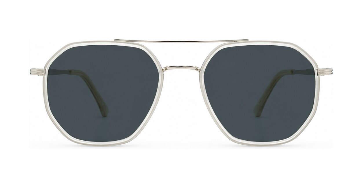 Vintage square aviator polarised sunglasses in matte black