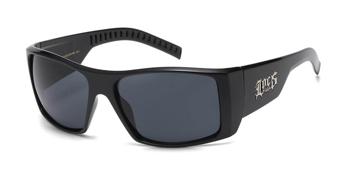 LOCS XXL 91319-Black sunglasses with super dark lenses