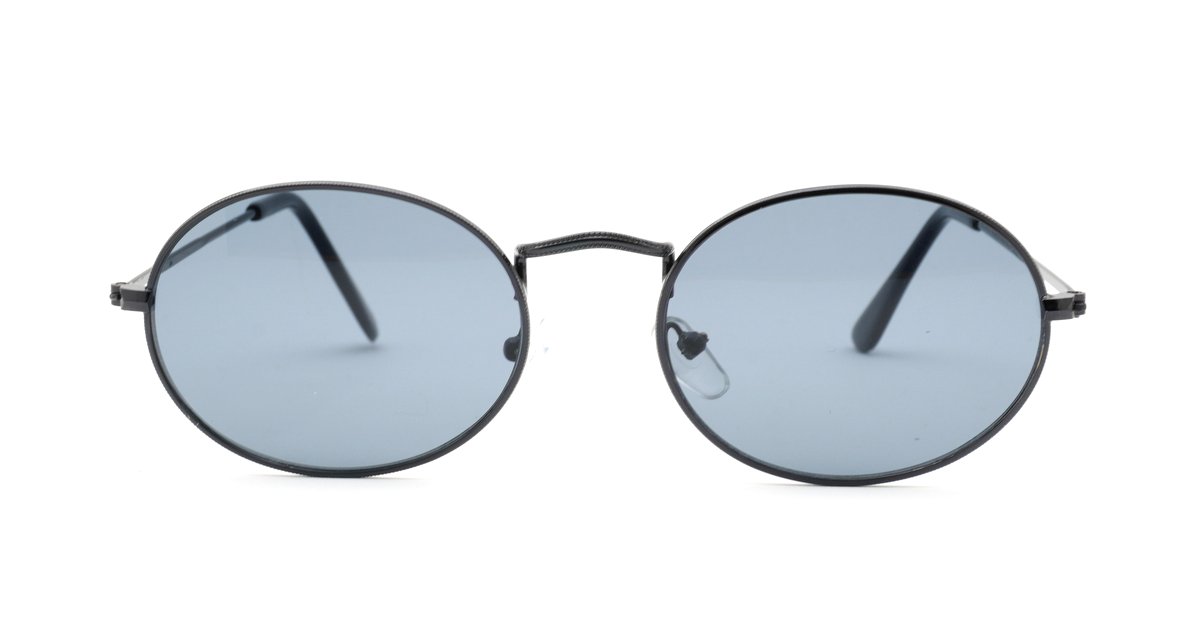 The Ovaltine vintage metal oval UV400 sunglasses for smaller faces with slim metal frames