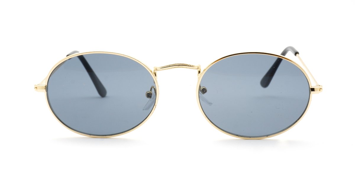 The Ovaltine vintage metal oval UV400 sunglasses for smaller faces with slim metal frames