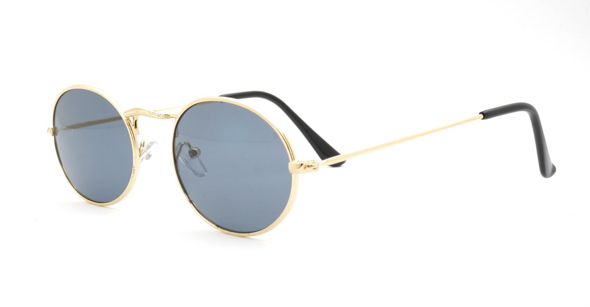 The Ovaltine vintage metal oval UV400 sunglasses for smaller faces with slim metal frames