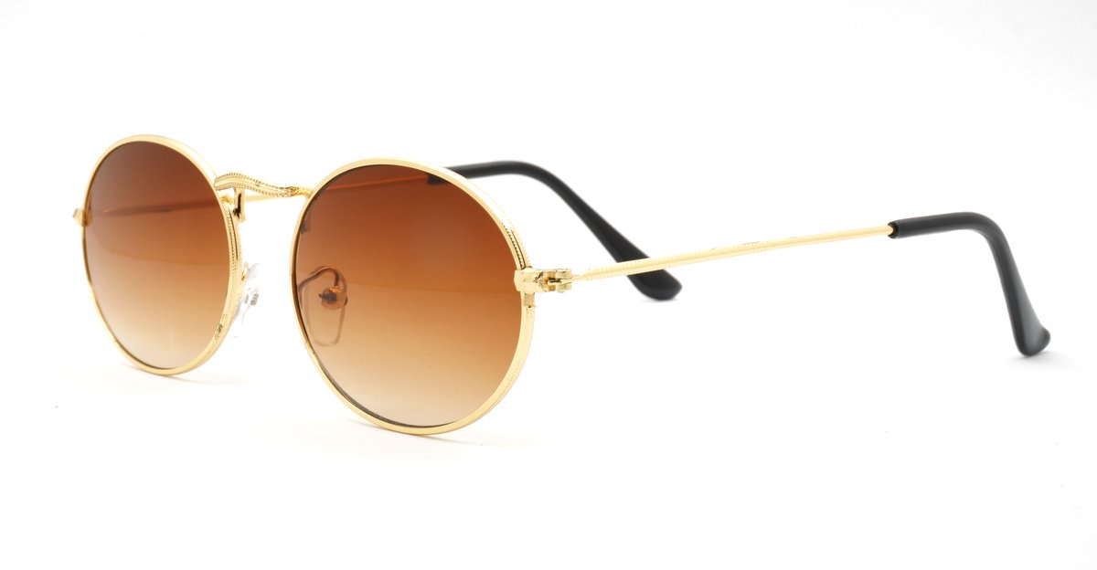 The Ovaltine vintage metal oval UV400 sunglasses for smaller faces with slim metal frames