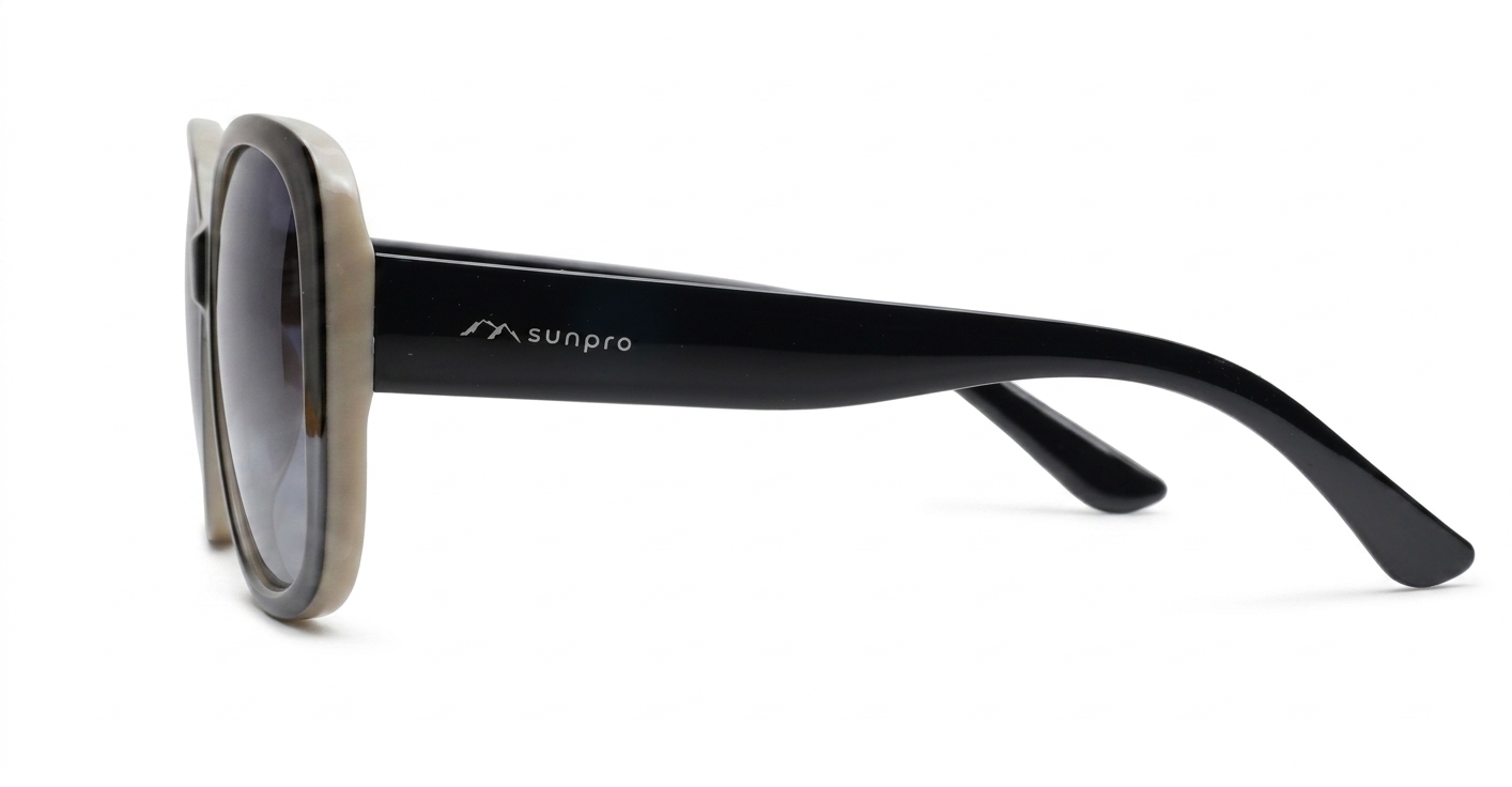 iPOP Ivy large round polarised sunglasses for women with oversized lenses
