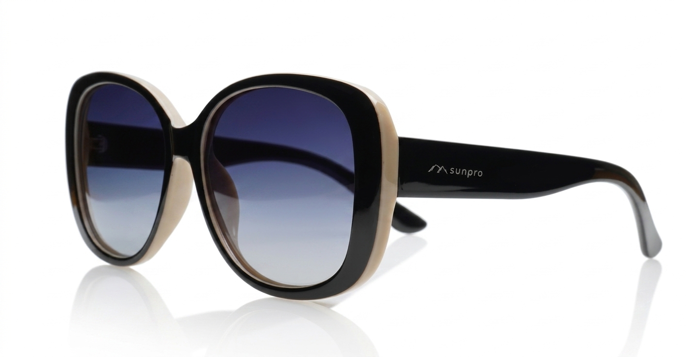 iPOP Ivy large round polarised sunglasses for women with oversized lenses