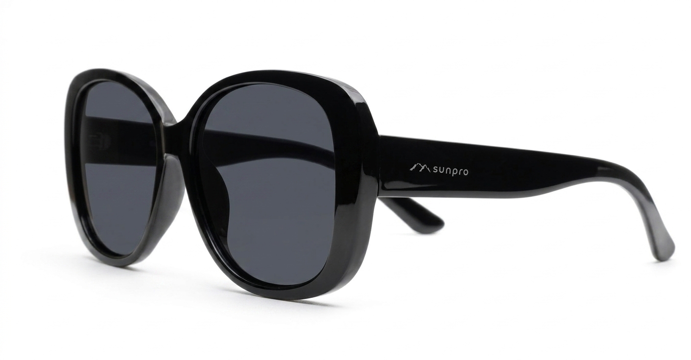 iPOP Ivy large round polarised sunglasses for women with oversized lenses