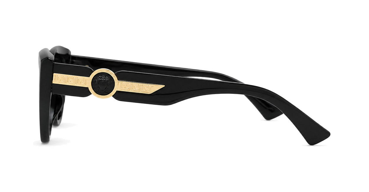 Vintage cat eye sunglasses with gold medallion temple detail