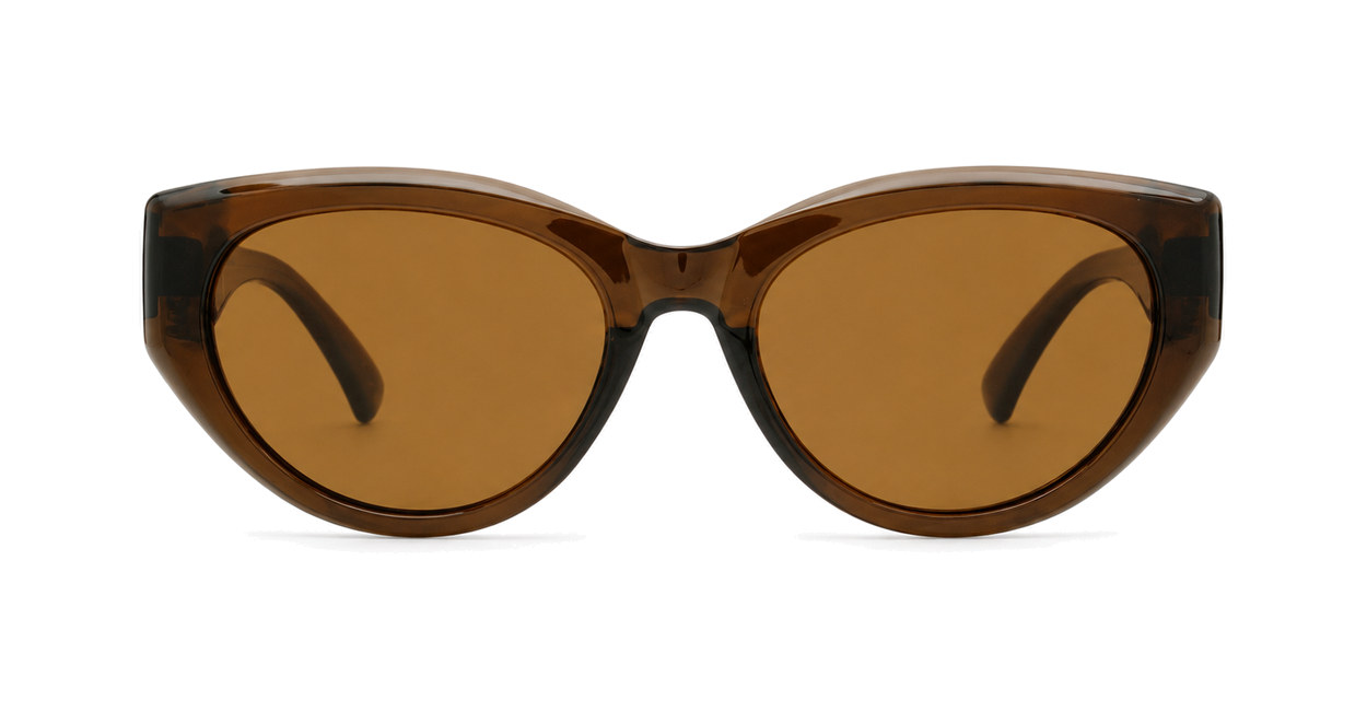 Vintage cat eye sunglasses with gold medallion temple detail