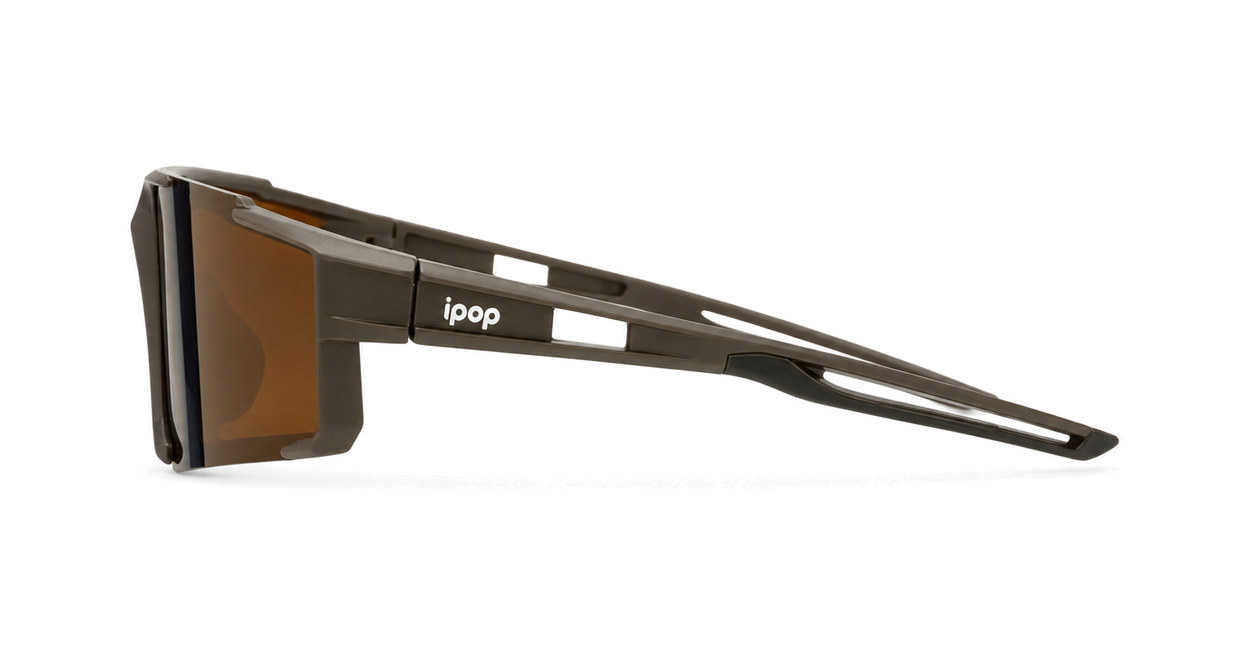 Rouge wraparound sports sunglasses with vented temples and shield lenses