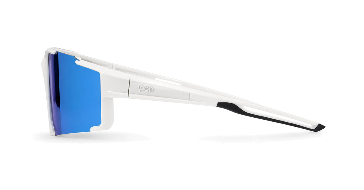 Rouge wraparound sports sunglasses with vented temples and shield lenses