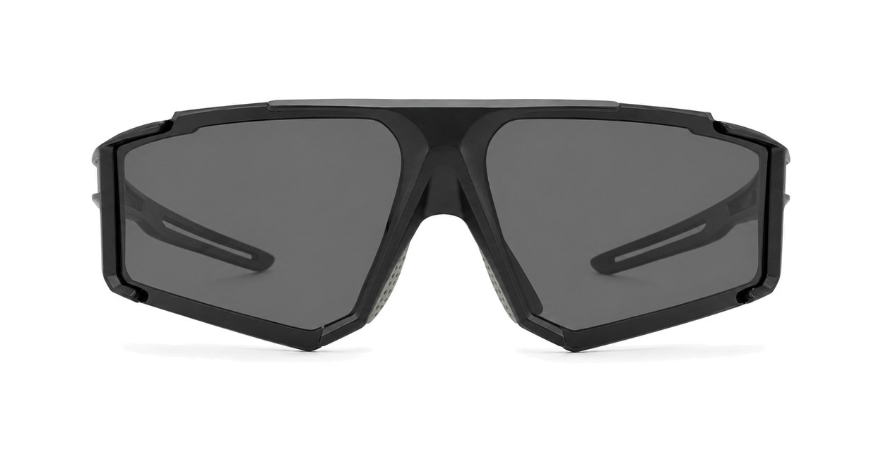 Rouge wraparound sports sunglasses with vented temples and shield lenses