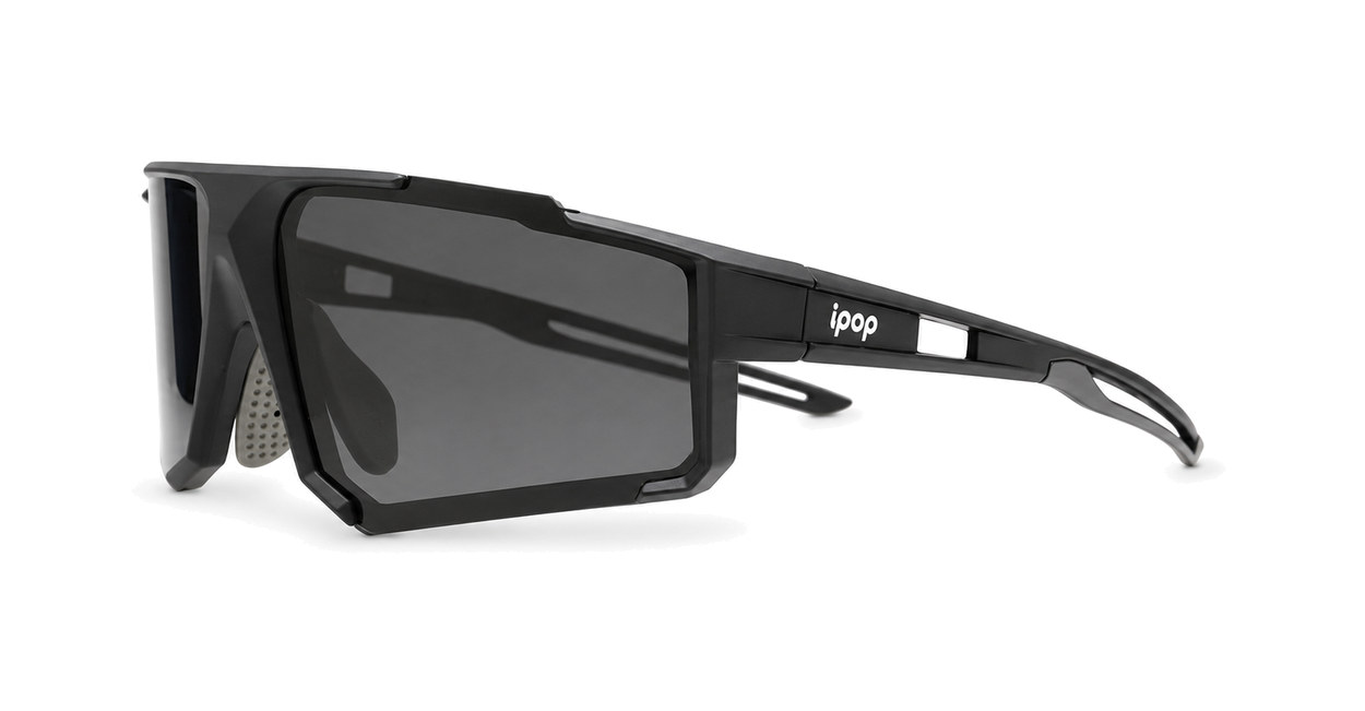 Rouge wraparound sports sunglasses with vented temples and shield lenses