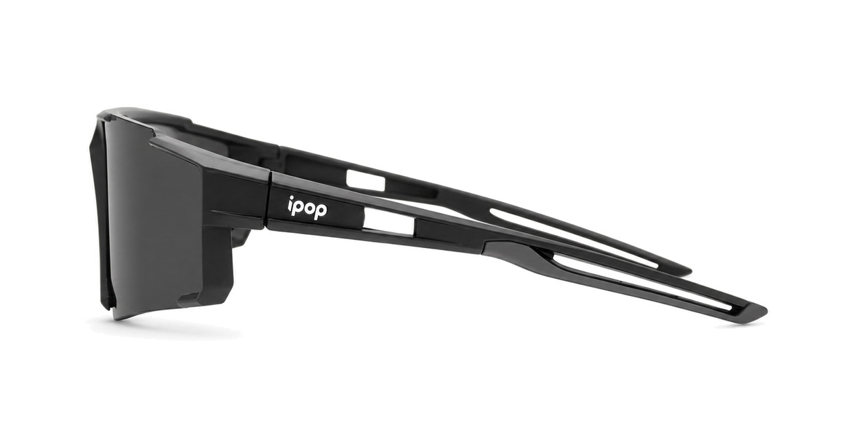 Rouge wraparound sports sunglasses with vented temples and shield lenses