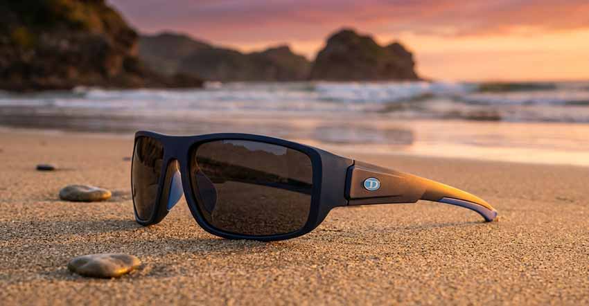 Moby men's wraparound polarised sunglasses with sculpted temples