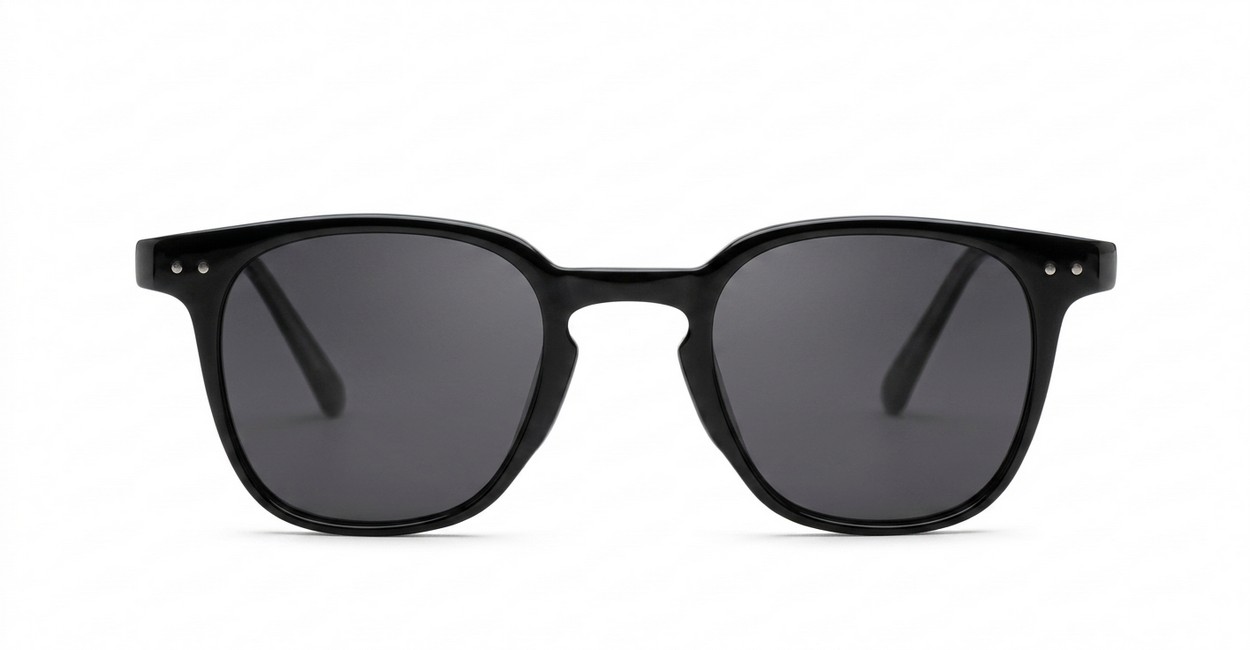 Arlo Black vintage polarised sunglasses super dark lenses UV400