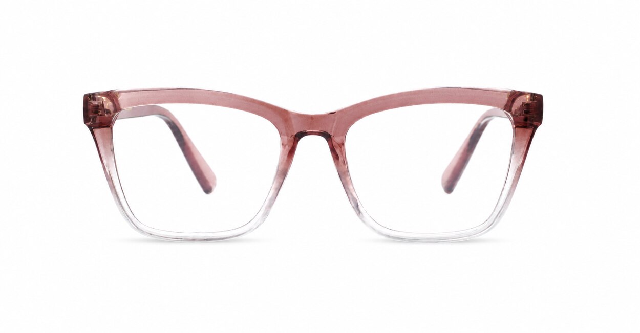 Womens blue light glasses NZ with soft square frame and gold temples