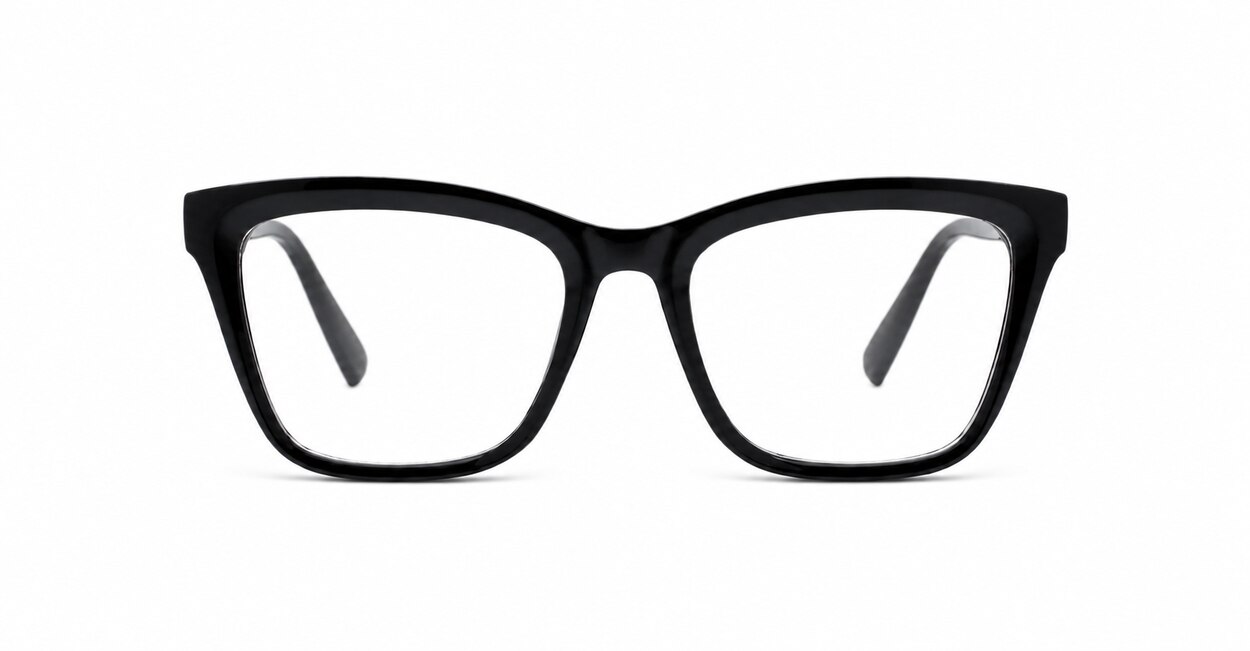 Womens blue light glasses NZ with soft square frame and gold temples