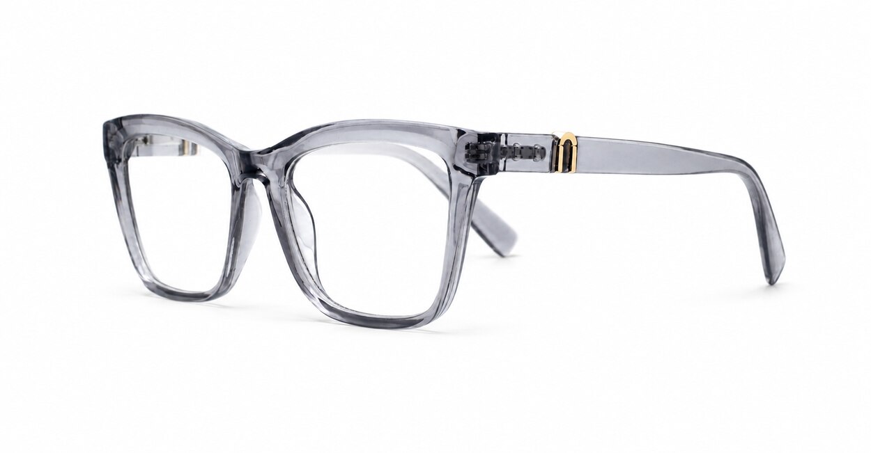 Womens blue light glasses NZ with soft square frame and gold temples