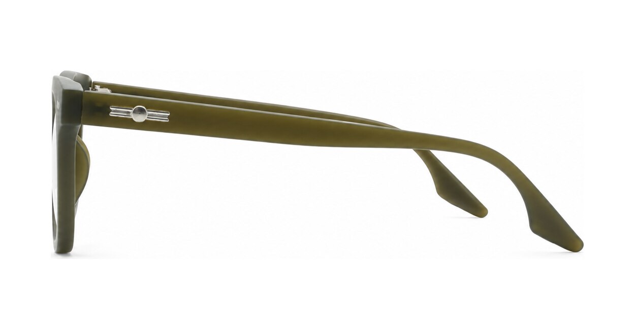 Clear lens rounded-square blue light glasses BL3973 with silver pin detailing