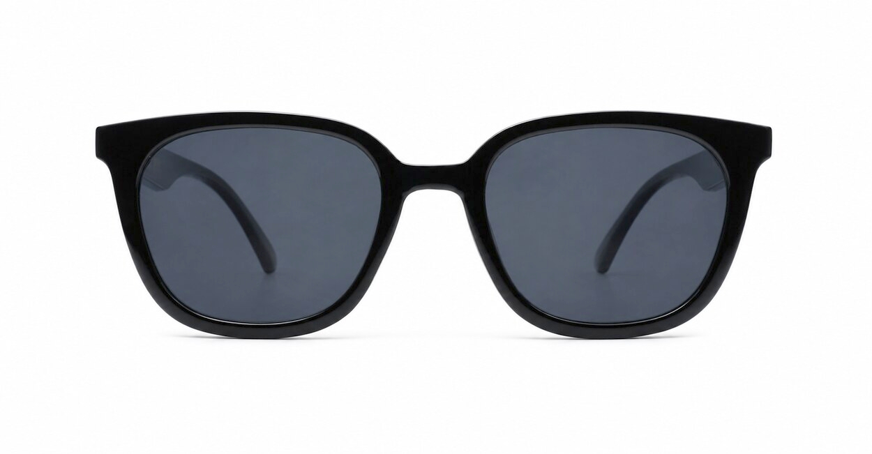 Marlowe women's square polarised sunglasses with silver temple accents