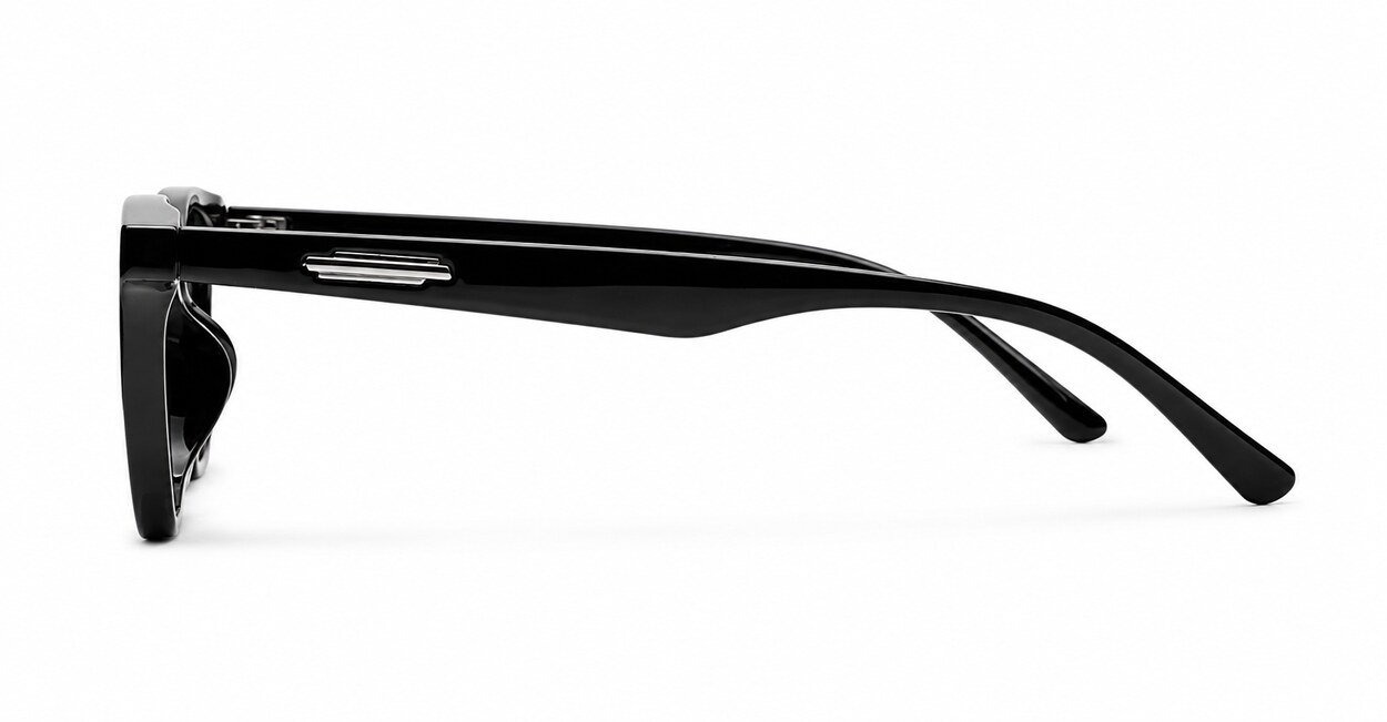 Marlowe women's square polarised sunglasses with silver temple accents