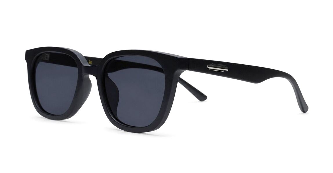 Marlowe women's square polarised sunglasses with silver temple accents