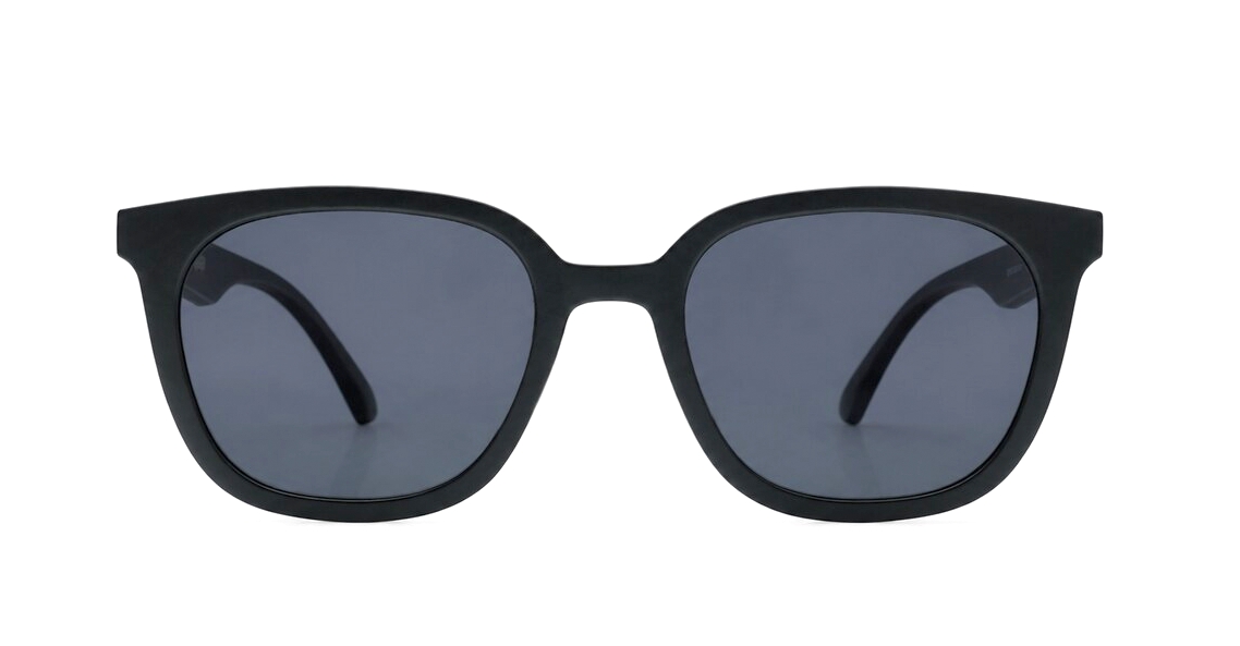 Marlowe women's square polarised sunglasses with silver temple accents