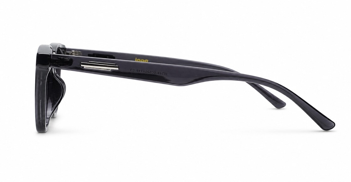 Marlowe women's square polarised sunglasses with silver temple accents
