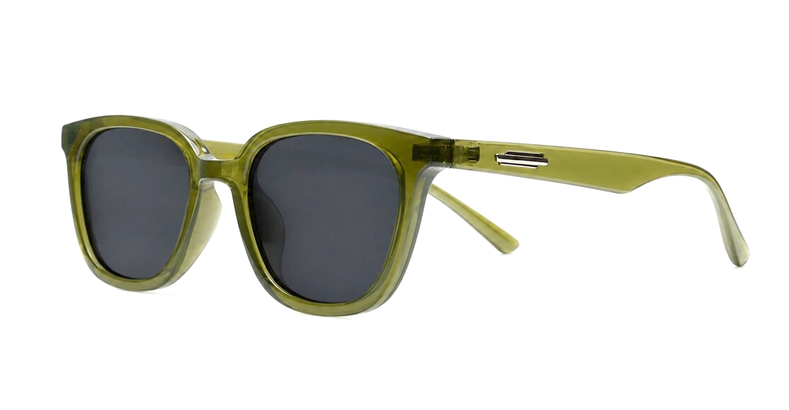 Marlowe women's square polarised sunglasses with silver temple accents