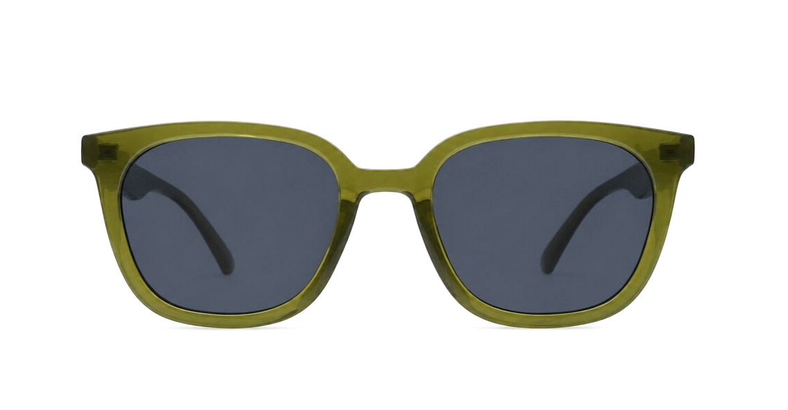 Marlowe women's square polarised sunglasses with silver temple accents