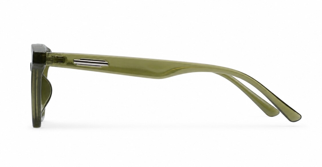Marlowe women's square polarised sunglasses with silver temple accents