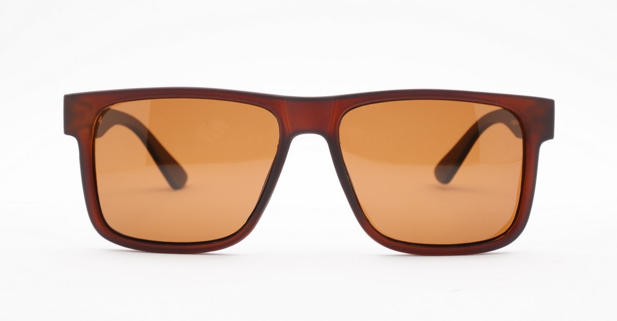 iPOP Reverb men's flat top polarised sunglasses with metal temple detailing