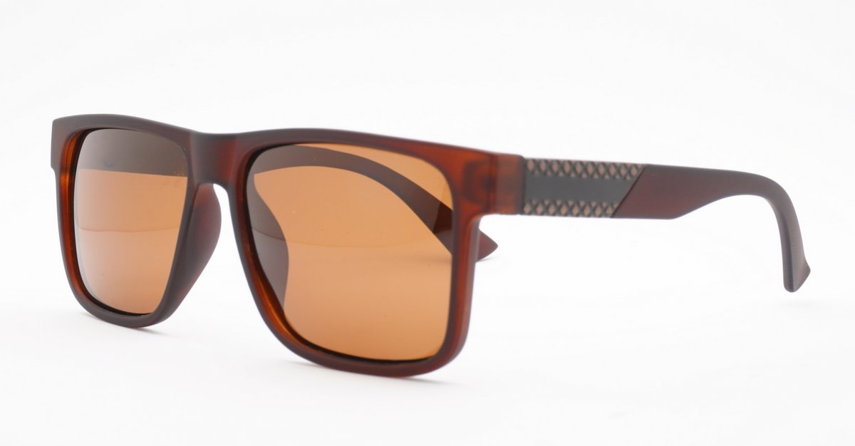iPOP Reverb men's flat top polarised sunglasses with metal temple detailing