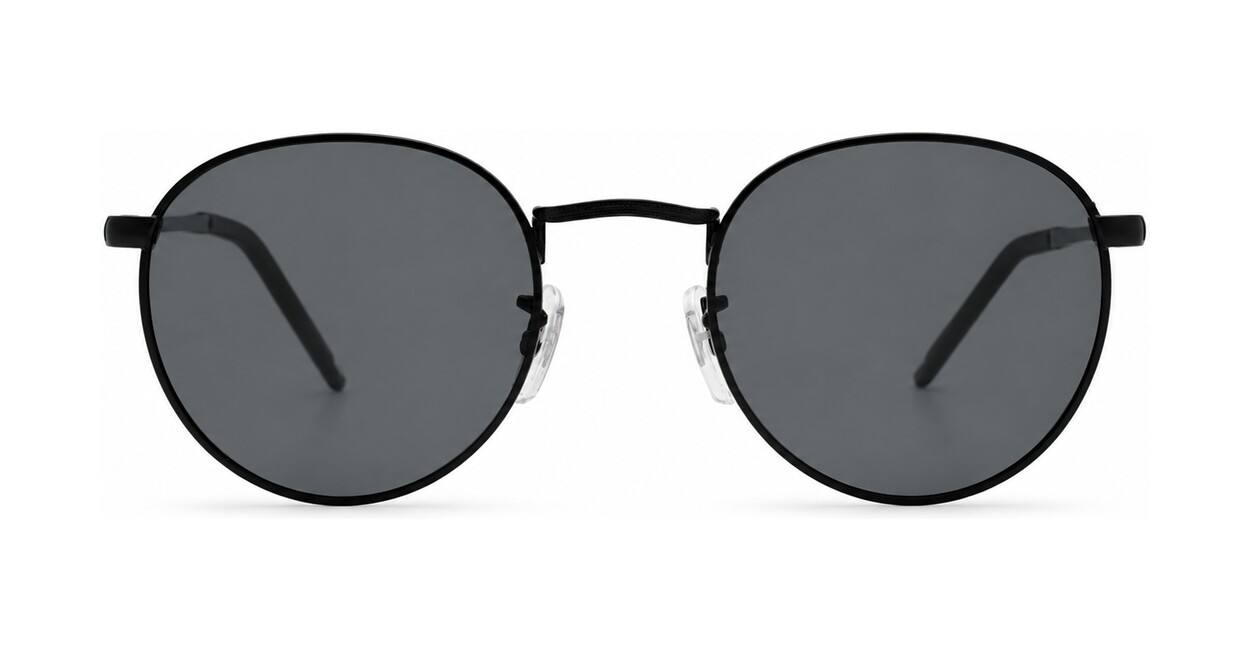 Vintage round teardrop polarised sunglasses with engraved bridge detail