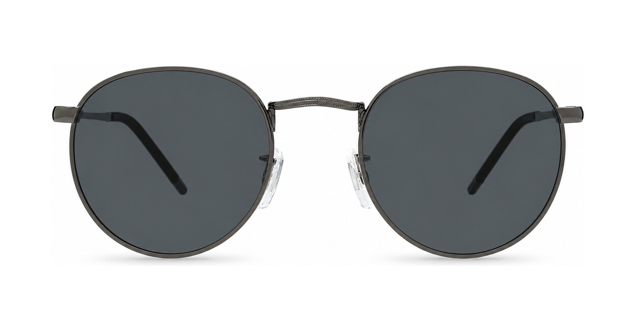 Vintage round teardrop polarised sunglasses with engraved bridge detail