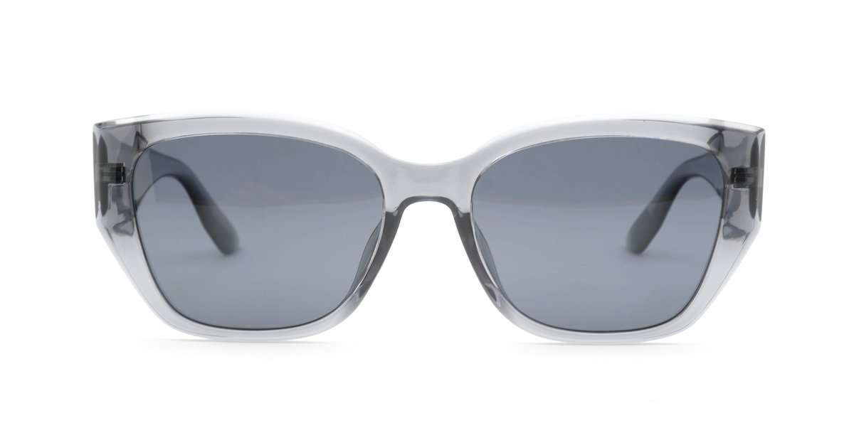 Women's polarised soft upsweep cateye sunglasses with gold temple emblem