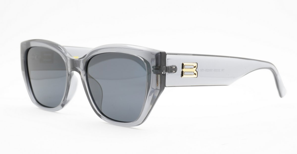 Women's polarised soft upsweep cateye sunglasses with gold temple emblem