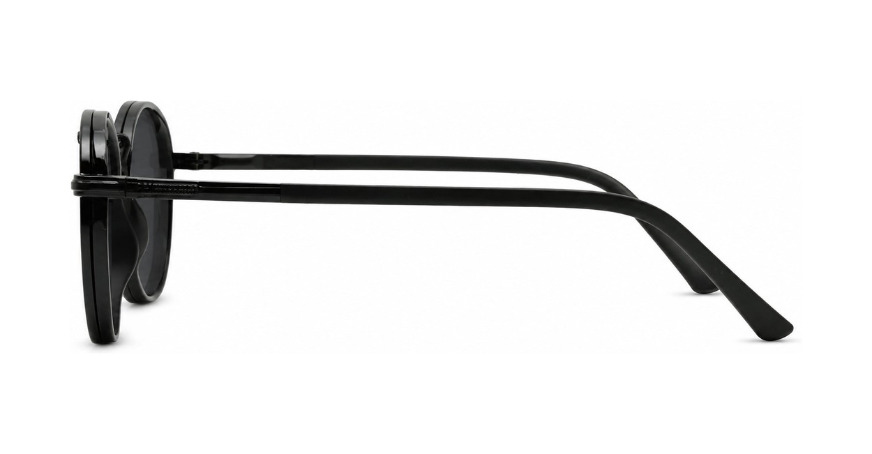 Vintage round panto style polarised sunglasses with textured bridge detail