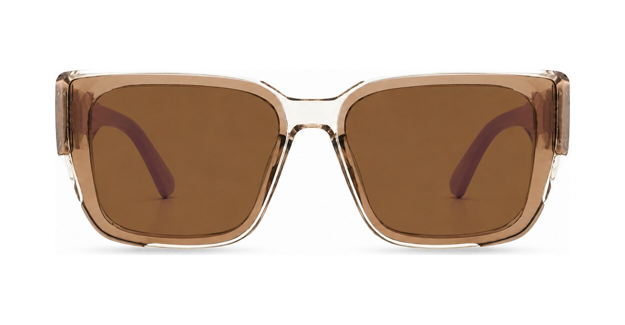 Women's polarised sunglasses with wide gold detailed temples