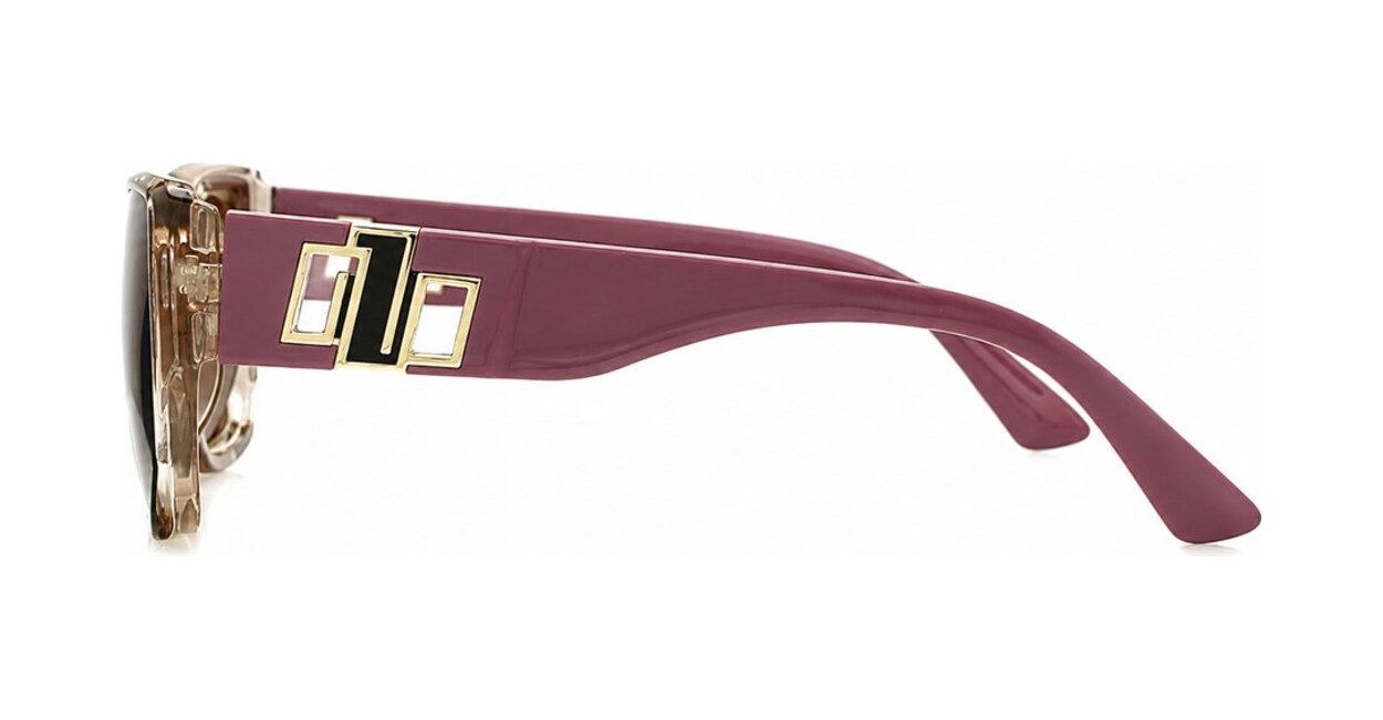 Women's polarised sunglasses with wide gold detailed temples