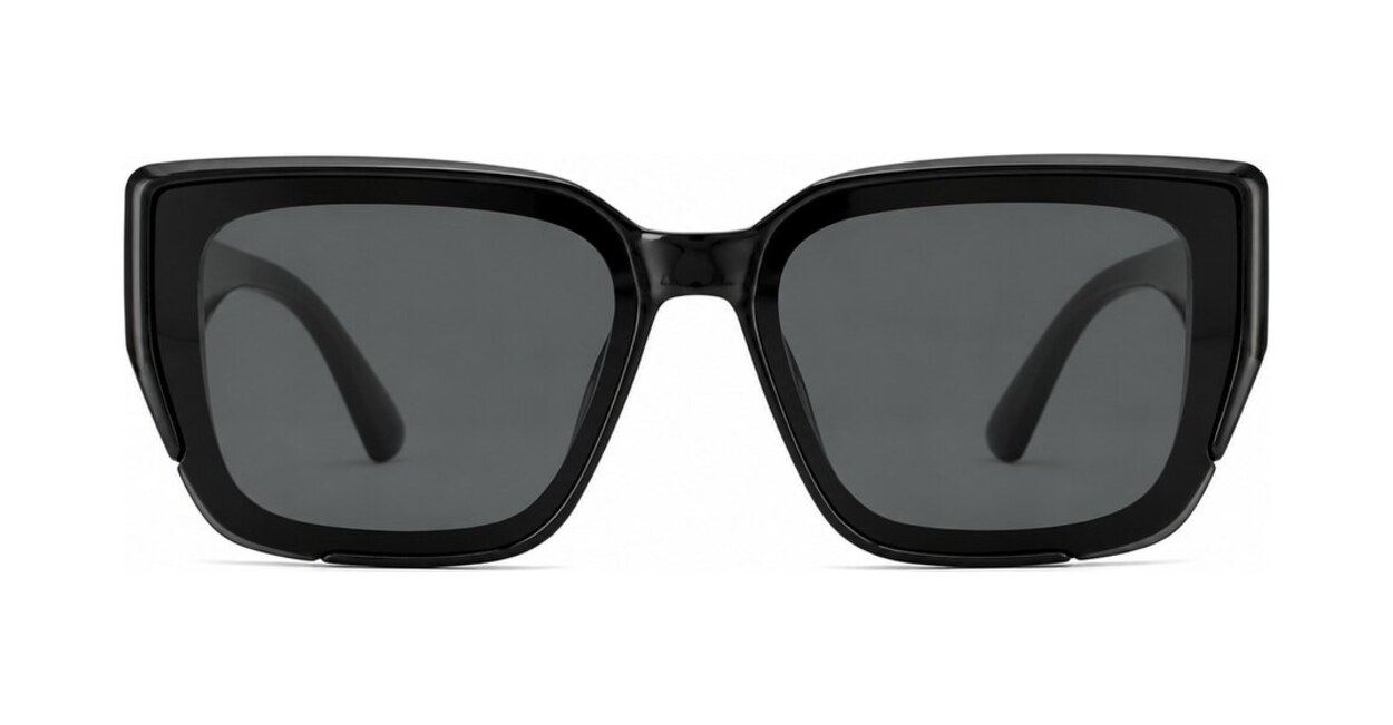 Women's polarised sunglasses with wide gold detailed temples
