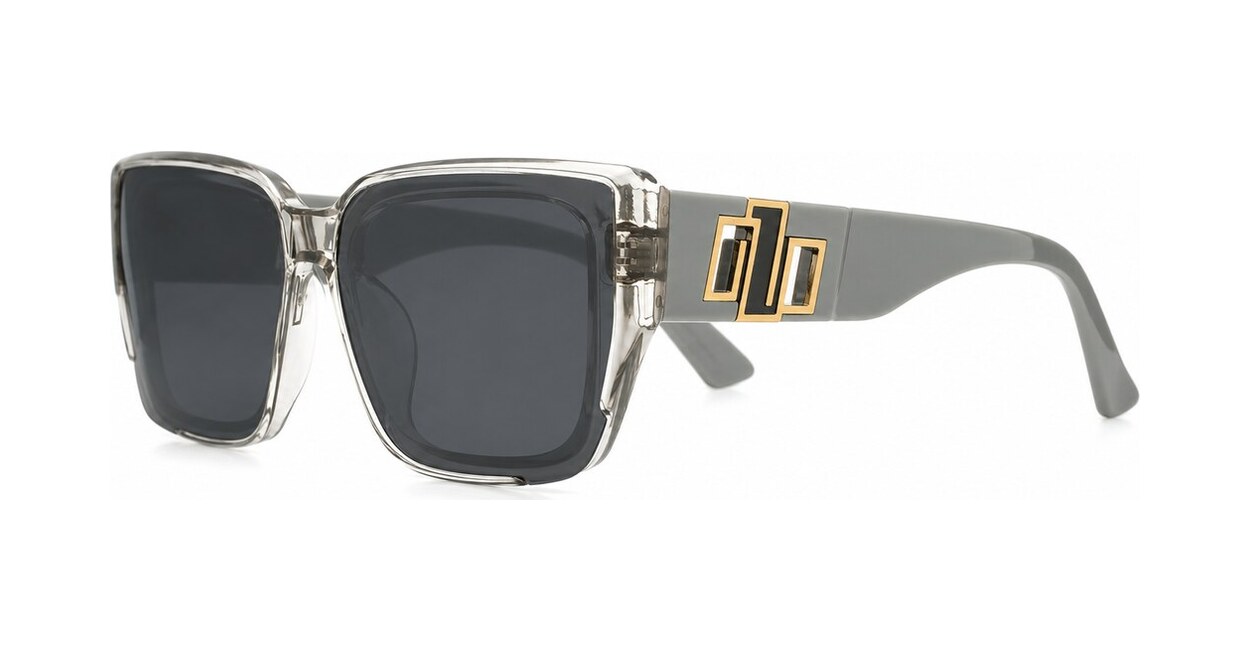 Women's polarised sunglasses with wide gold detailed temples