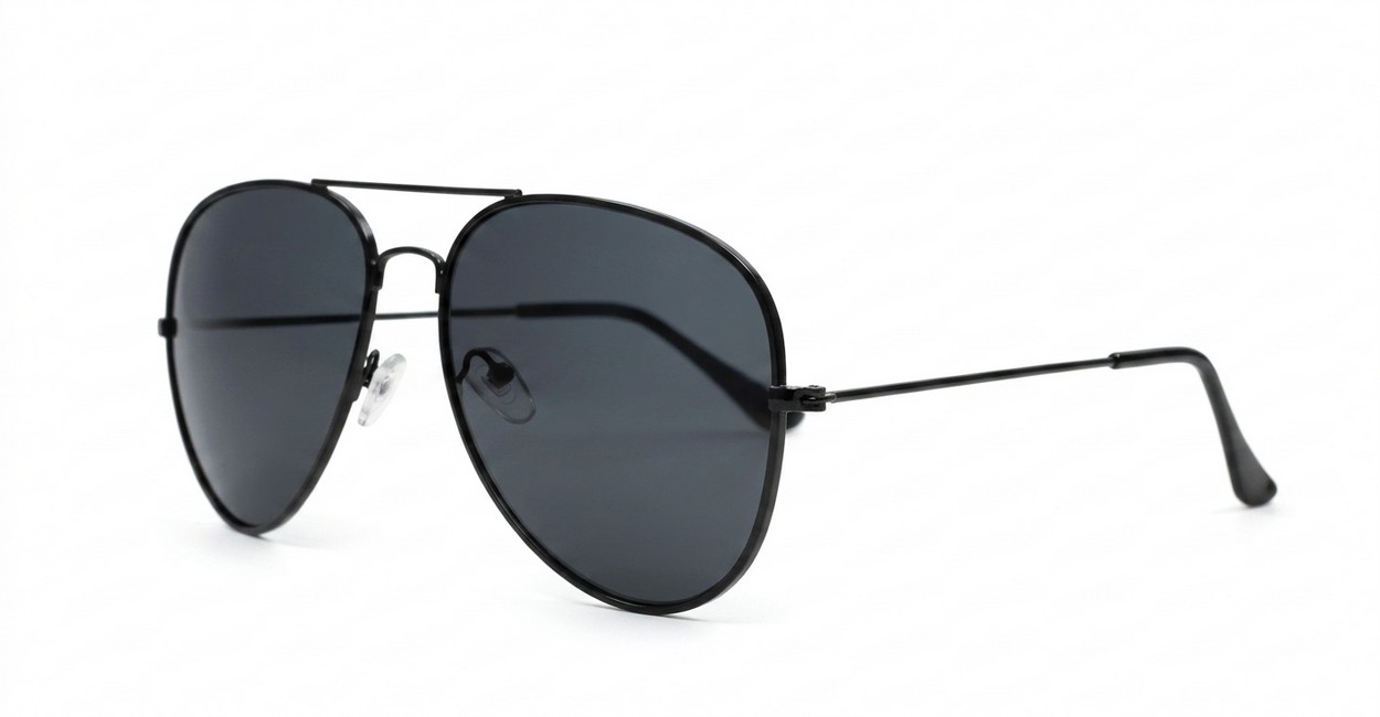 The Superdark Aviator UV400 sunglasses with sleek metal frames and dark glass lenses