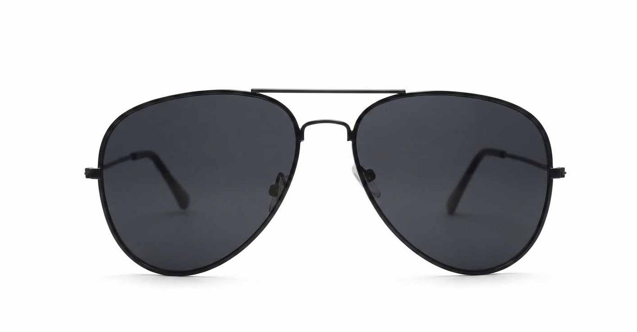 The Superdark Aviator UV400 sunglasses with sleek metal frames and dark glass lenses