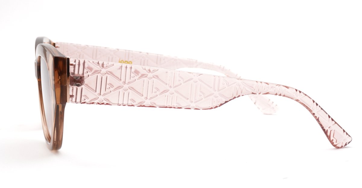 Beth women's cat eye sunglasses with textured gold temple detailing